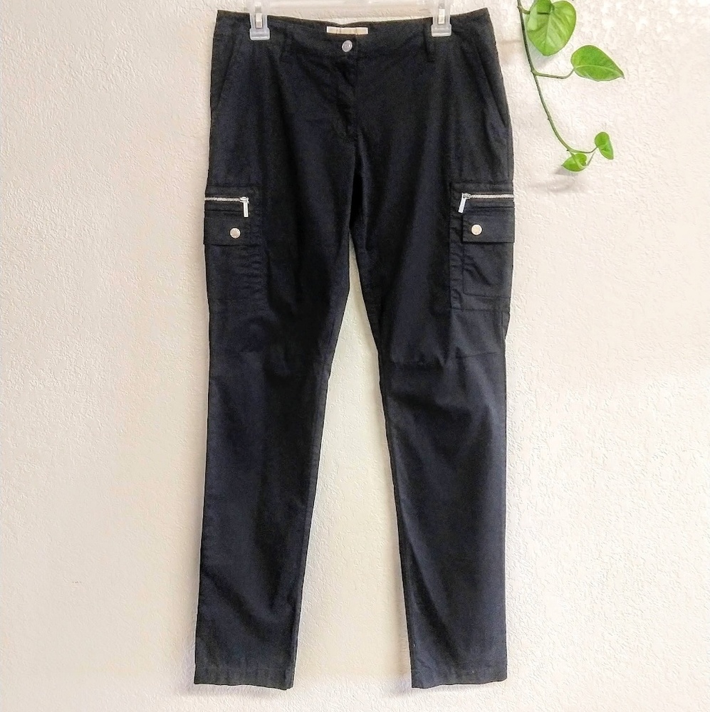 Michael Michael Kors Black Cotton Cargo Pants EUC!